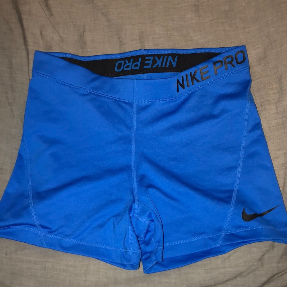Blue Nike Pros Spandex
